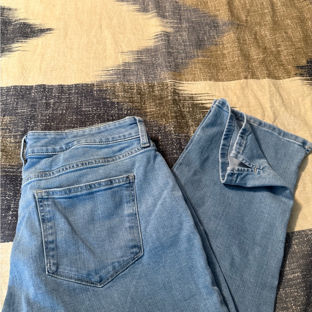 St. John's Bay Light Blue Straight capris. Size 12